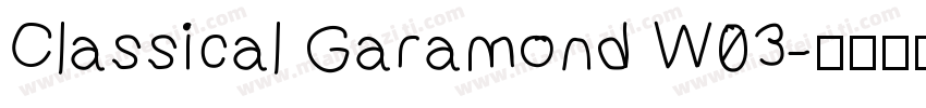 Classical Garamond W03字体转换